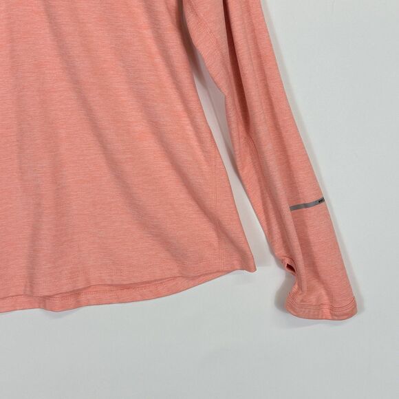 Nike Dri-Fit Women Large Melon Orange Reflective Thumbhole Running Track‎ Jacket - Picture 3 of 7
